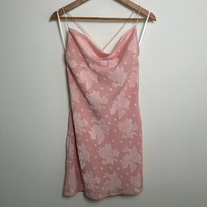 Y2K Style Pink Floral Slip Dress Fairy Feminine Cute Girlie Size 8 / Small‎ HoCo